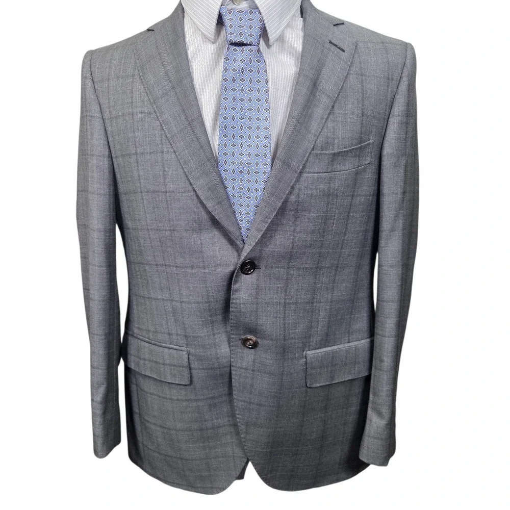 Ledbury GUABELLO Plaid Check Wool Suit Rare‎ Mens 40R 32×29 Made In Italy